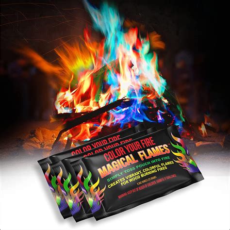 Brighten up your camping trip with colorful flames from fire packets